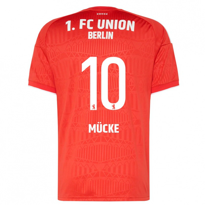Danxen Kvinder Jonathan Mücke #10 Rød Hvid Hjemmebane Spillertrøjer 2026/27 Trøje T-Shirt