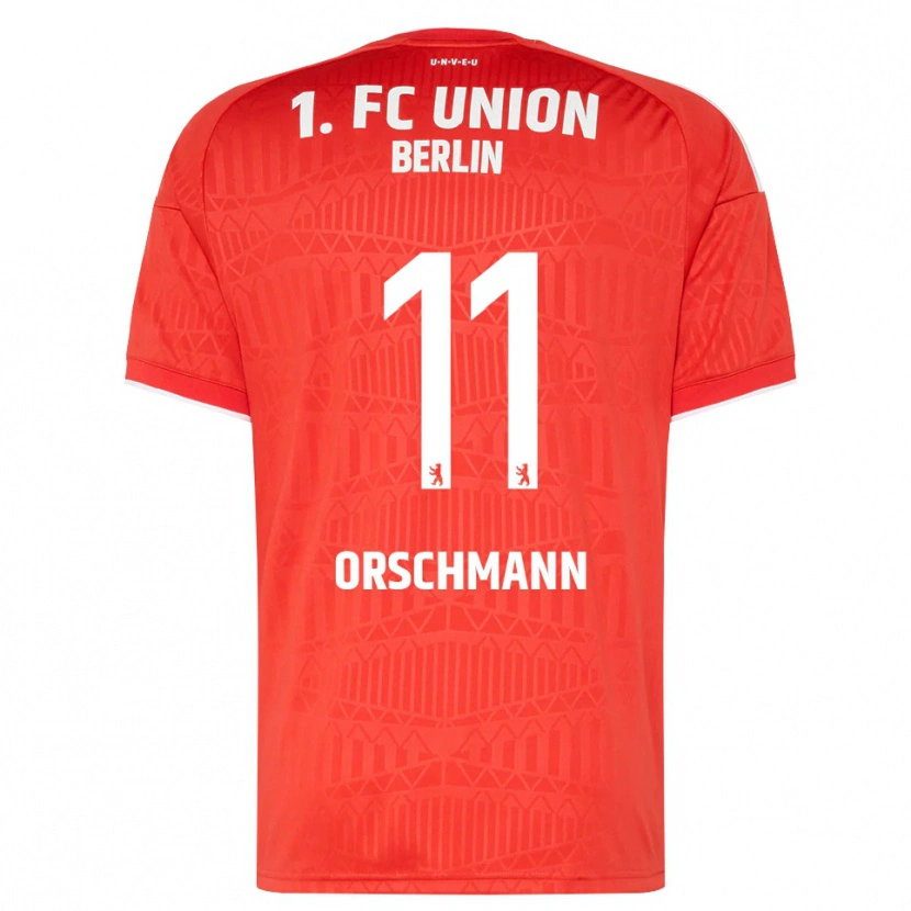 Danxen Kvinder Dina Orschmann #11 Rød Hvid Hjemmebane Spillertrøjer 2026/27 Trøje T-Shirt