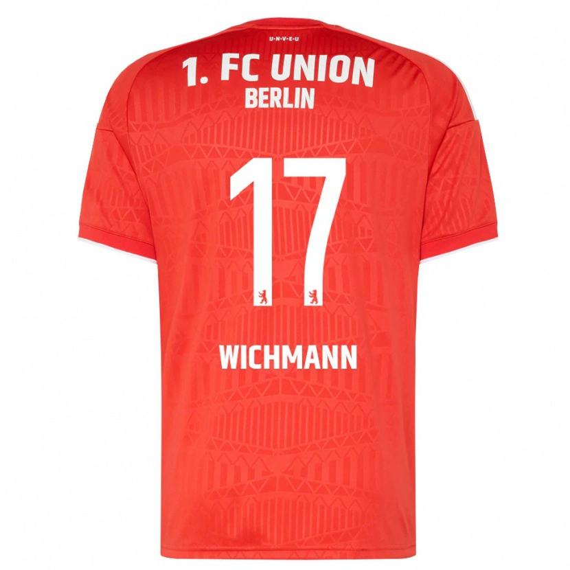 Danxen Kvinder Julius Wichmann #17 Rød Hvid Hjemmebane Spillertrøjer 2026/27 Trøje T-Shirt