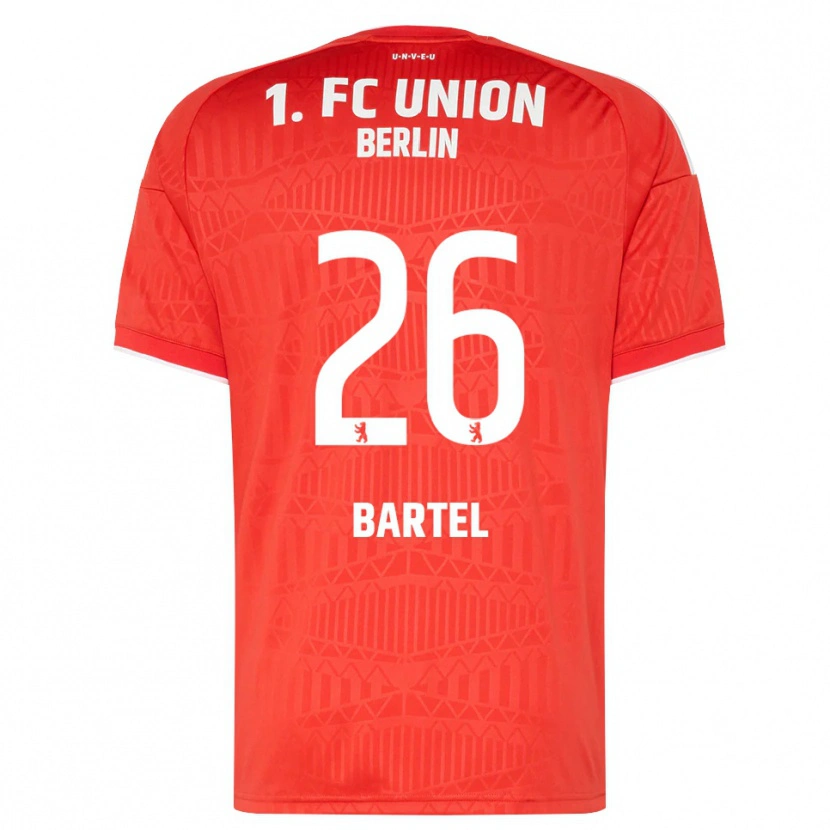 Danxen Kvinder Oskar Bartel #26 Rød Hvid Hjemmebane Spillertrøjer 2026/27 Trøje T-Shirt