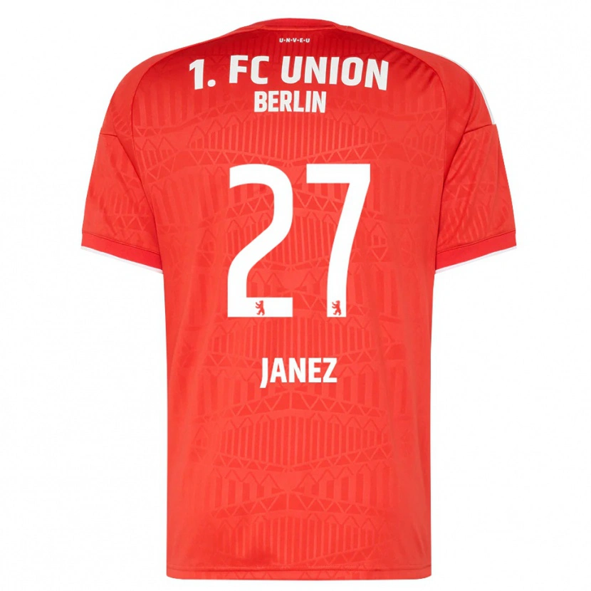 Danxen Kvinder Korina Janež #27 Rød Hvid Hjemmebane Spillertrøjer 2026/27 Trøje T-Shirt