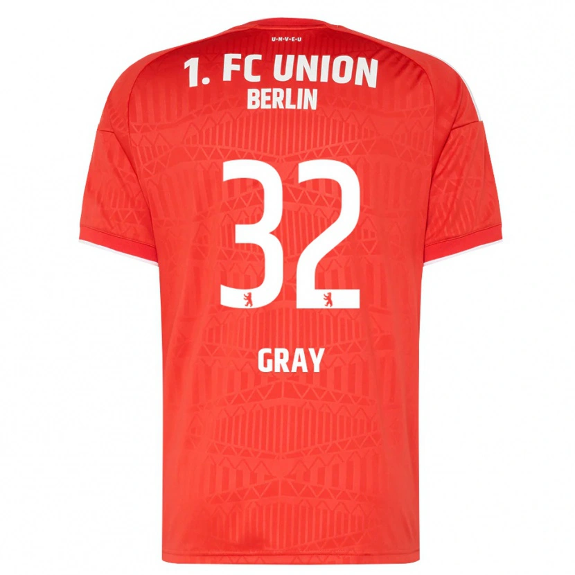 Danxen Kvinder Mekhi Gray #32 Rød Hvid Hjemmebane Spillertrøjer 2026/27 Trøje T-Shirt