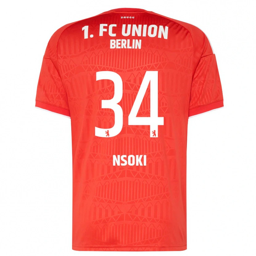Danxen Kvinder Stanley Nsoki #34 Rød Hvid Hjemmebane Spillertrøjer 2026/27 Trøje T-Shirt