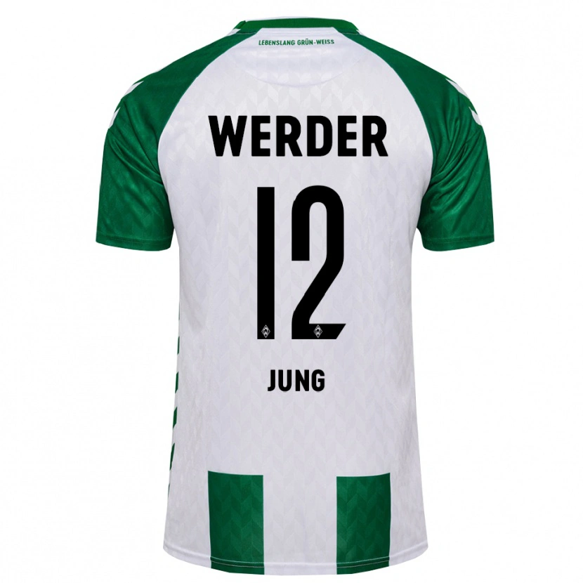 Danxen Kvinder Hugo Jung #12 Grøn Hvid Hjemmebane Spillertrøjer 2026/27 Trøje T-Shirt