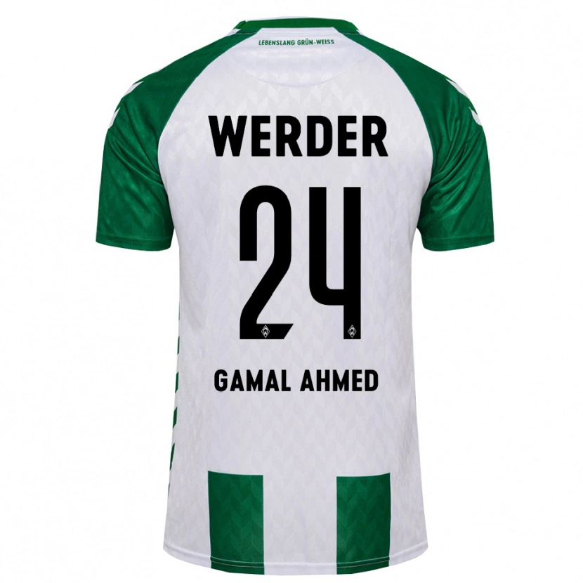 Danxen Kvinder Adam Gamal Ahmed #24 Grøn Hvid Hjemmebane Spillertrøjer 2026/27 Trøje T-Shirt