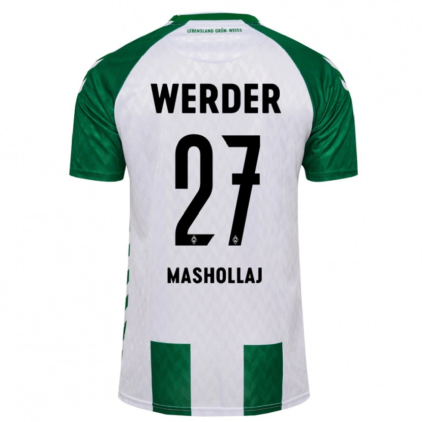 Danxen Kvinder Benjamin Mashollaj #27 Grøn Hvid Hjemmebane Spillertrøjer 2026/27 Trøje T-Shirt