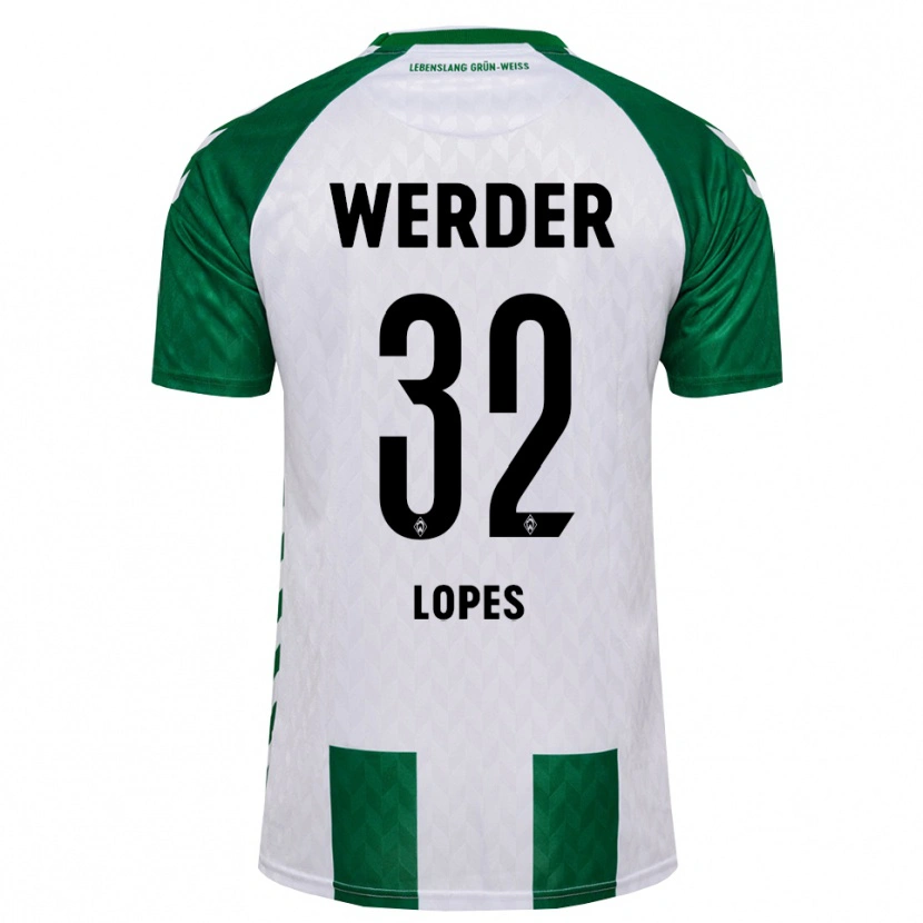 Danxen Kvinder Eugenio Lopes #32 Grøn Hvid Hjemmebane Spillertrøjer 2026/27 Trøje T-Shirt