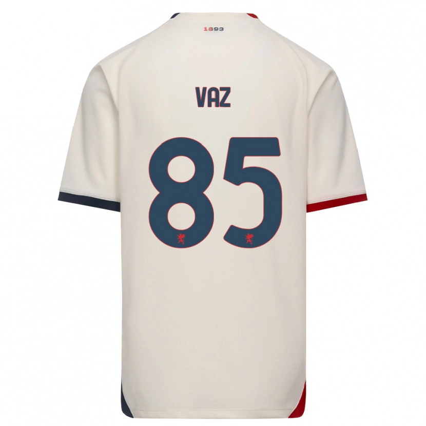 Danxen Kvinder Marcelo Vaz #85 Off-White Rød Udebane Spillertrøjer 2026/27 Trøje T-Shirt
