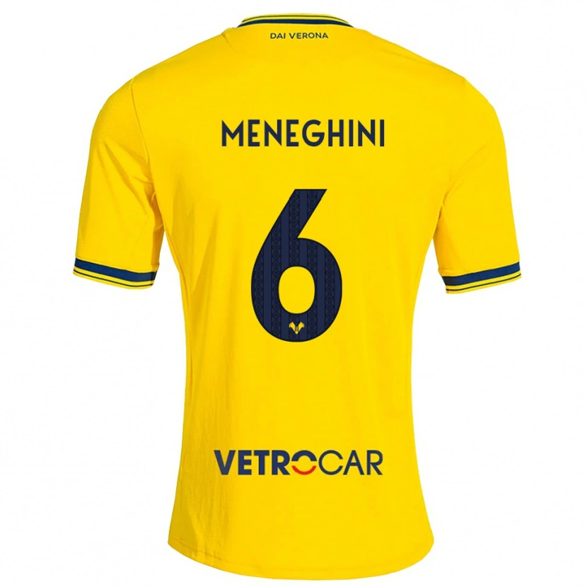 Danxen Kvinder Sofia Meneghini #6 Gul Rød Udebane Spillertrøjer 2026/27 Trøje T-Shirt