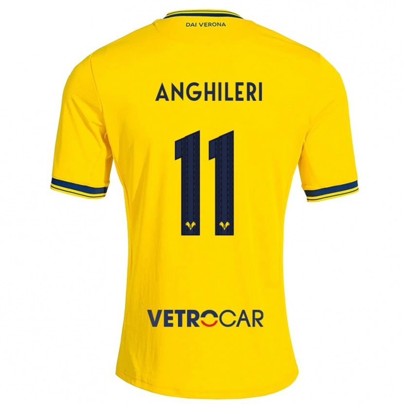 Danxen Kvinder Federica Anghileri #11 Gul Rød Udebane Spillertrøjer 2026/27 Trøje T-Shirt