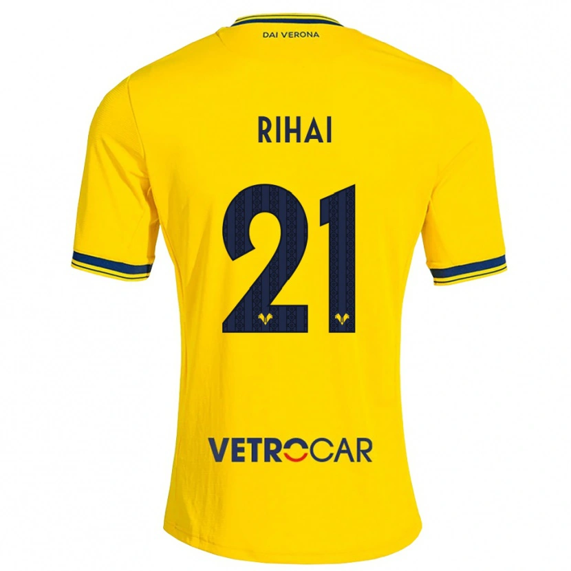 Danxen Kvinder Aiman Rihai #21 Gul Rød Udebane Spillertrøjer 2026/27 Trøje T-Shirt