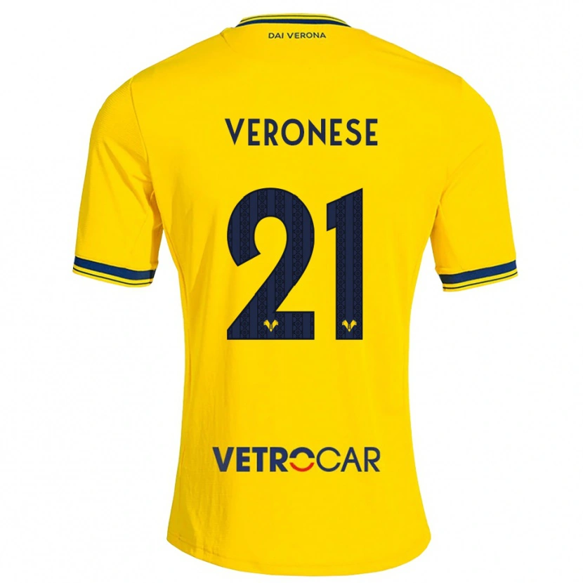Danxen Kvinder Ilaria Veronese #21 Gul Rød Udebane Spillertrøjer 2026/27 Trøje T-Shirt