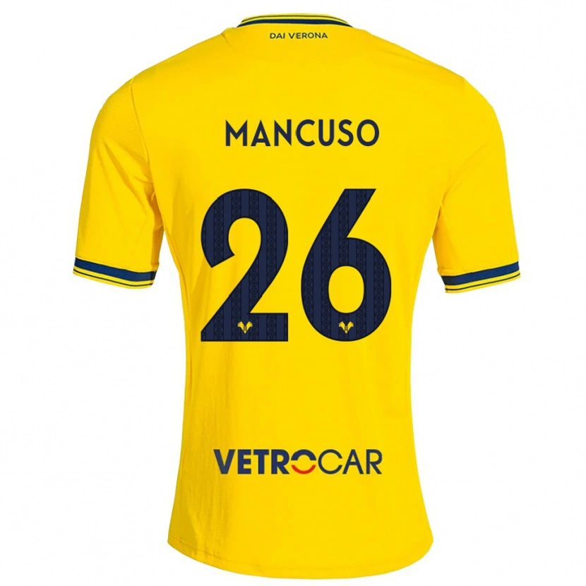 Danxen Kvinder Giulia Mancuso #26 Gul Rød Udebane Spillertrøjer 2026/27 Trøje T-Shirt