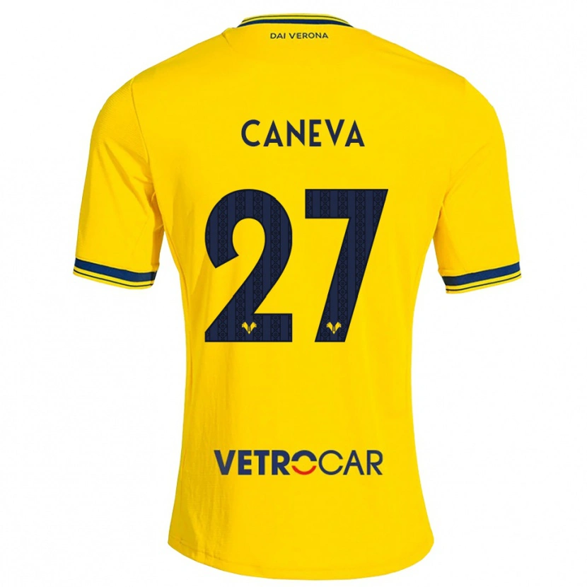 Danxen Kvinder Elia Caneva #27 Gul Rød Udebane Spillertrøjer 2026/27 Trøje T-Shirt