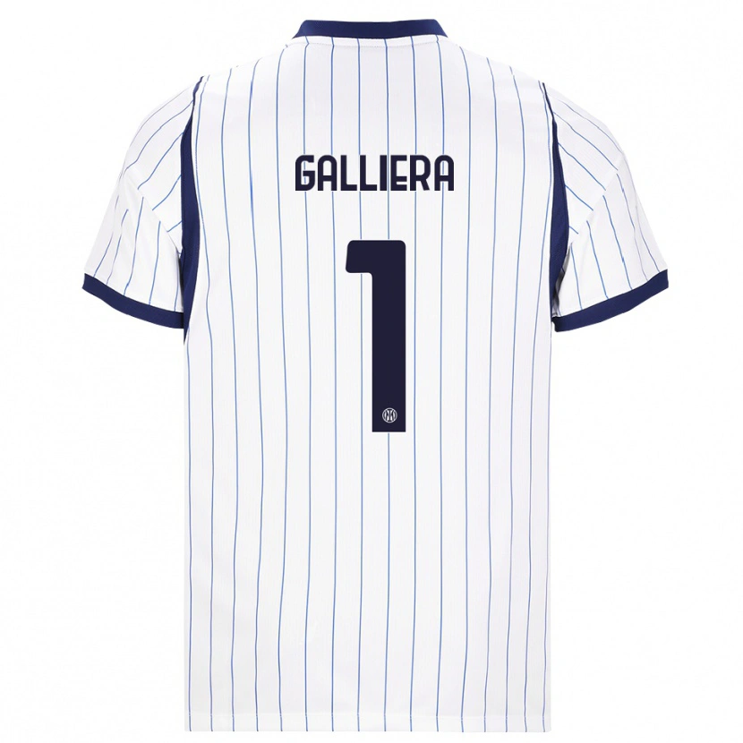 Danxen Kvinder Carlo Galliera #1 Hvid Marineblå Udebane Spillertrøjer 2026/27 Trøje T-Shirt