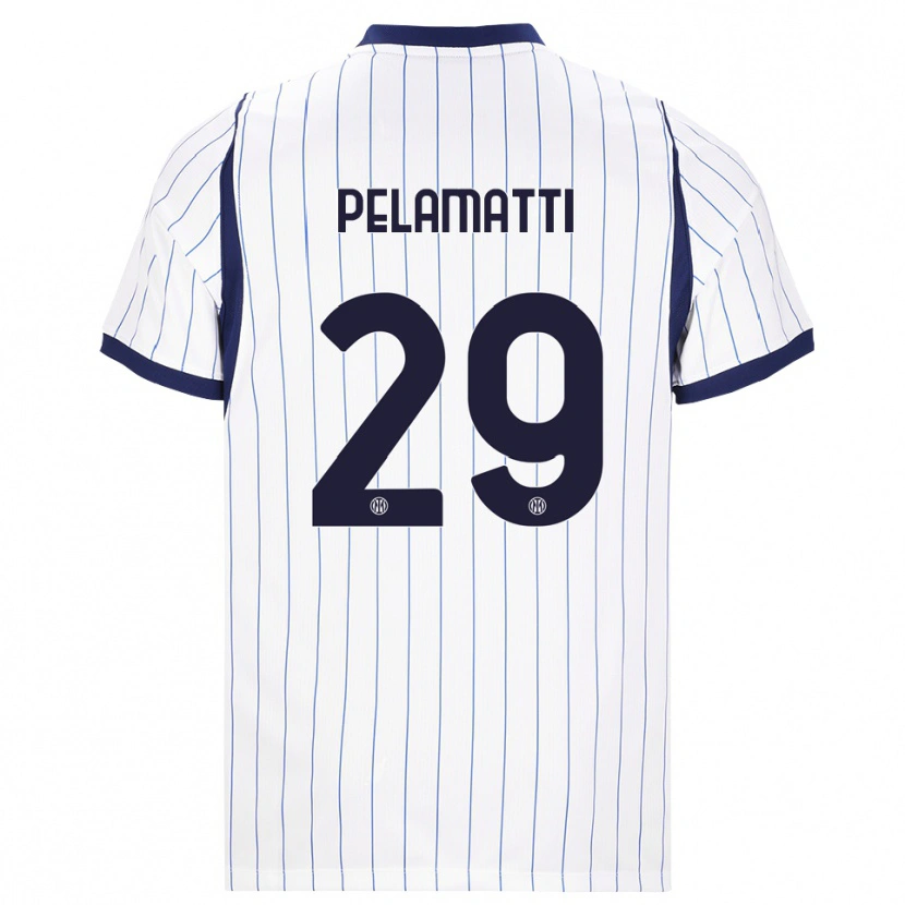 Danxen Kvinder Andrea Pelamatti #29 Hvid Marineblå Udebane Spillertrøjer 2026/27 Trøje T-Shirt