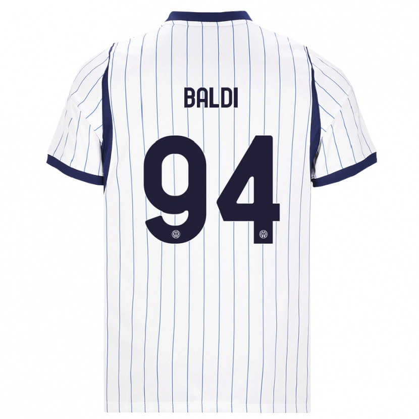 Danxen Kvinder Rachele Baldi #94 Hvid Marineblå Udebane Spillertrøjer 2026/27 Trøje T-Shirt