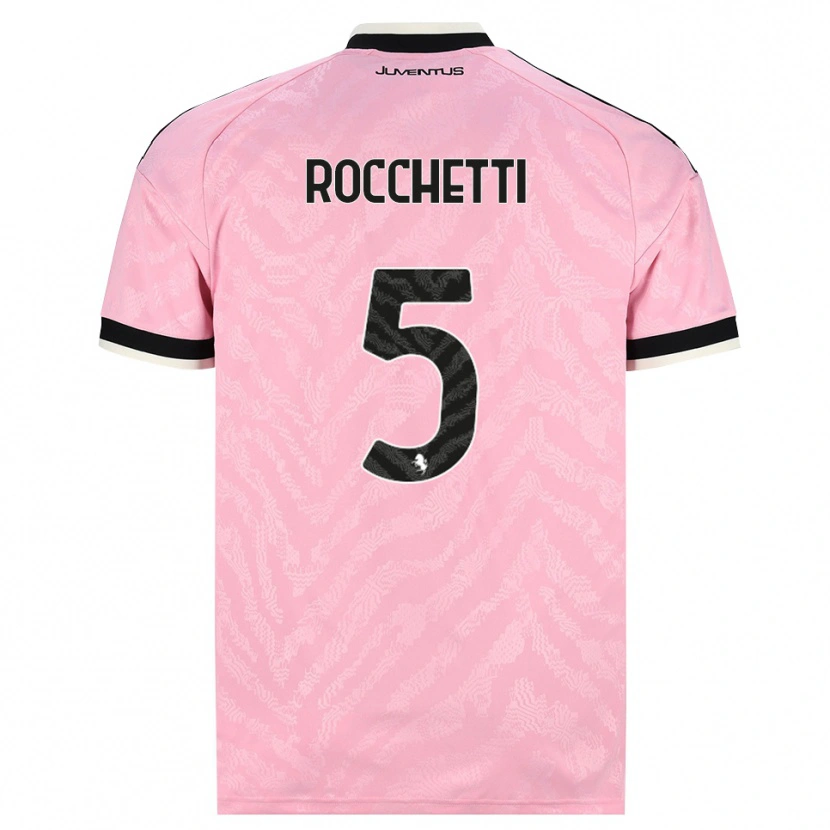 Danxen Kvinder Edoardo Rocchetti #5 Pink Sort Udebane Spillertrøjer 2026/27 Trøje T-Shirt