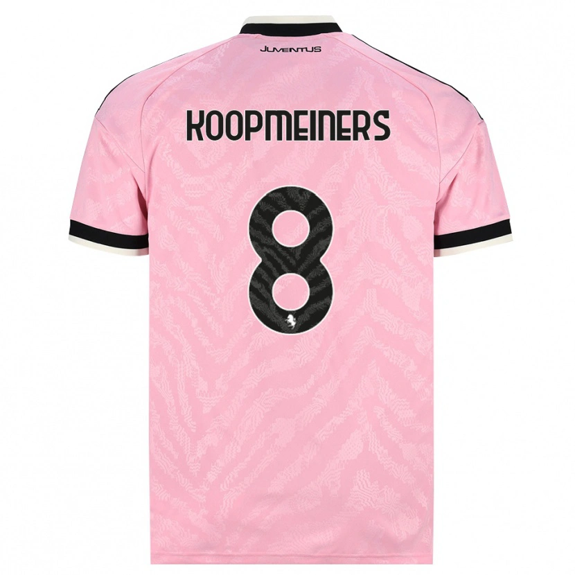 Danxen Kvinder Teun Koopmeiners #8 Pink Sort Udebane Spillertrøjer 2026/27 Trøje T-Shirt