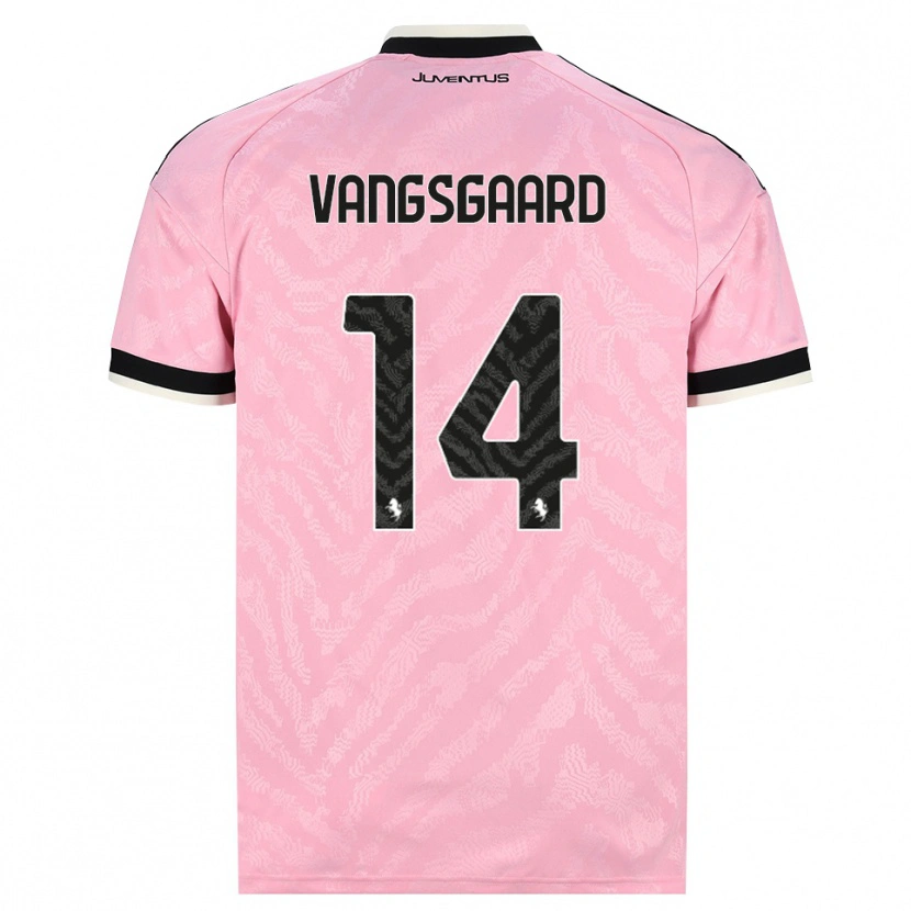 Danxen Kvinder Amalie Jørgensen Vangsgaard #14 Pink Sort Udebane Spillertrøjer 2026/27 Trøje T-Shirt