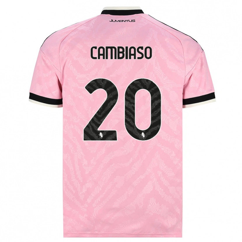 Danxen Kvinder Andrea Cambiaso #20 Pink Sort Udebane Spillertrøjer 2026/27 Trøje T-Shirt