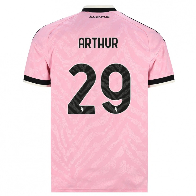 Danxen Kvinder Arthur Melo #29 Pink Sort Udebane Spillertrøjer 2026/27 Trøje T-Shirt