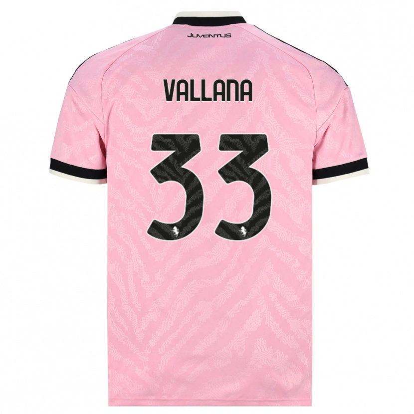 Danxen Kvinder Edoardo Vallana #33 Pink Sort Udebane Spillertrøjer 2026/27 Trøje T-Shirt