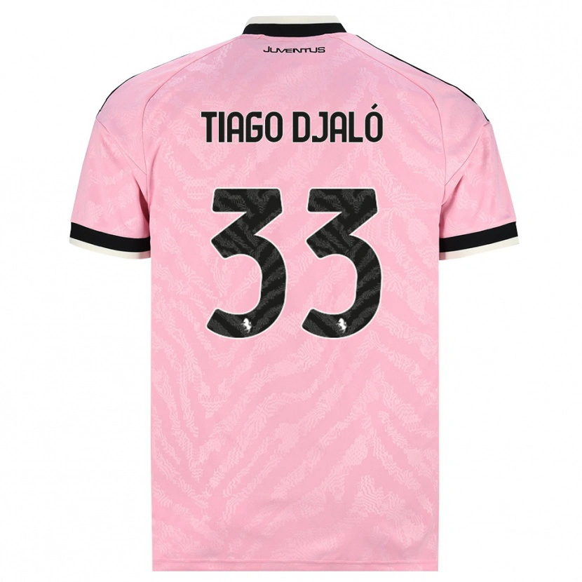 Danxen Kvinder Tiago Djalo #33 Pink Sort Udebane Spillertrøjer 2026/27 Trøje T-Shirt