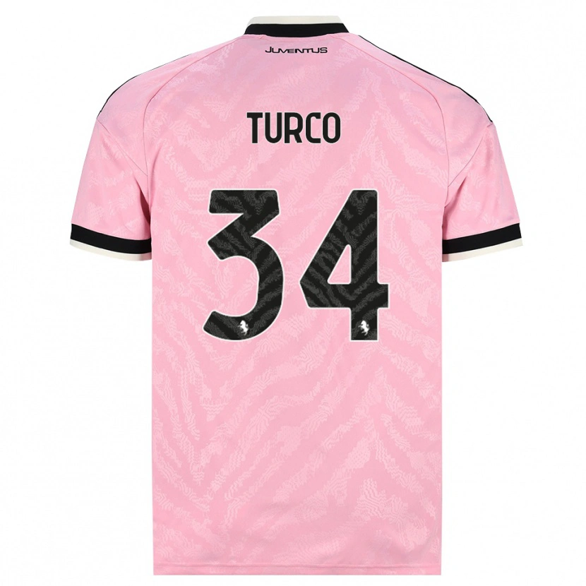 Danxen Kvinder Stefano Turco #34 Pink Sort Udebane Spillertrøjer 2026/27 Trøje T-Shirt