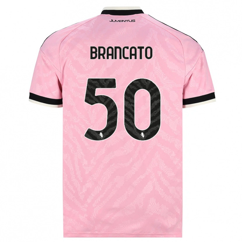 Danxen Kvinder Alessandro Brancato #50 Pink Sort Udebane Spillertrøjer 2026/27 Trøje T-Shirt