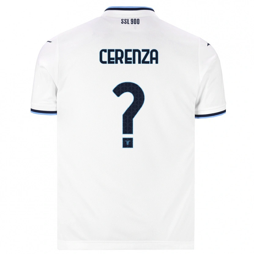 Danxen Kvinder Francesco Cerenza #0 Hvid Marineblå Udebane Spillertrøjer 2026/27 Trøje T-Shirt