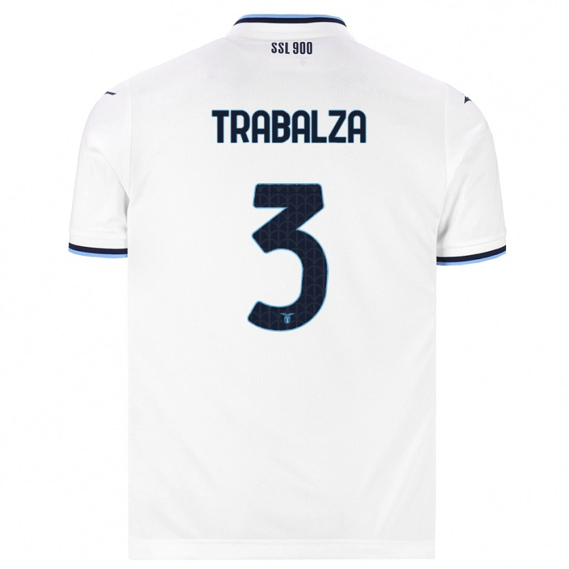 Danxen Kvinder Alessandro Trabalza #3 Hvid Marineblå Udebane Spillertrøjer 2026/27 Trøje T-Shirt