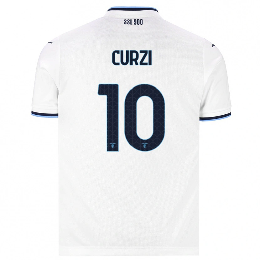 Danxen Kvinder Simone Curzi #10 Hvid Marineblå Udebane Spillertrøjer 2026/27 Trøje T-Shirt