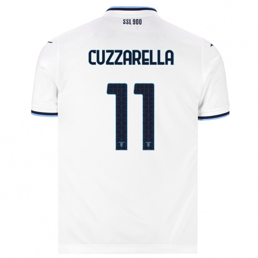 Danxen Kvinder Cristian Cuzzarella #11 Hvid Marineblå Udebane Spillertrøjer 2026/27 Trøje T-Shirt