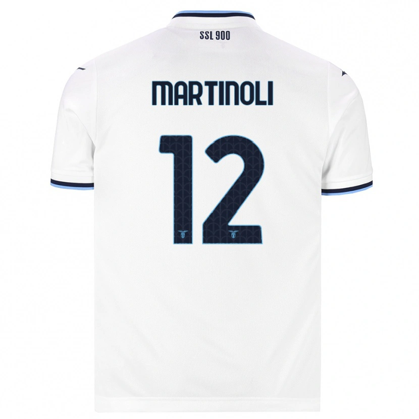 Danxen Kvinder Elettra Martinoli #12 Hvid Marineblå Udebane Spillertrøjer 2026/27 Trøje T-Shirt