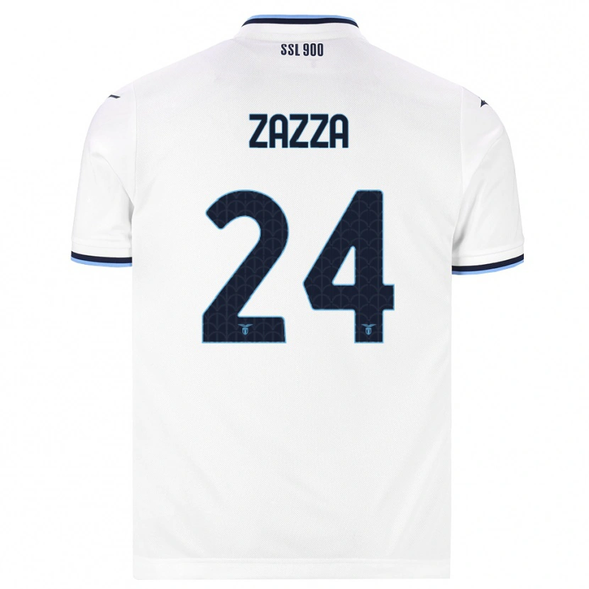 Danxen Kvinder Matteo Zazza #24 Hvid Marineblå Udebane Spillertrøjer 2026/27 Trøje T-Shirt