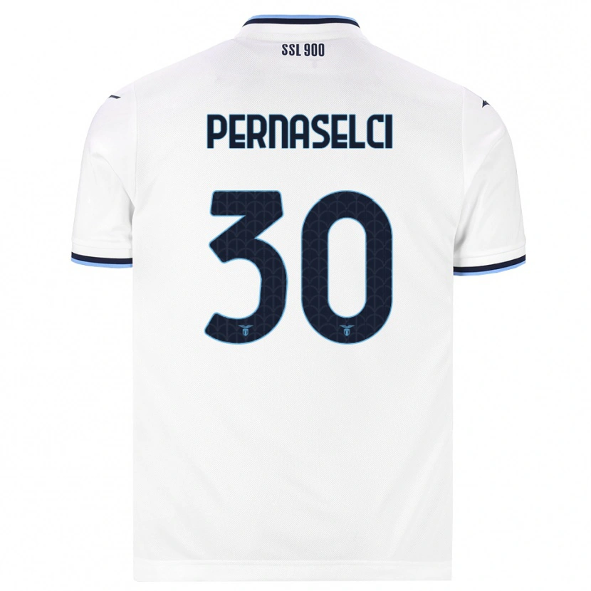 Danxen Kvinder Leonardo Pernaselci #30 Hvid Marineblå Udebane Spillertrøjer 2026/27 Trøje T-Shirt