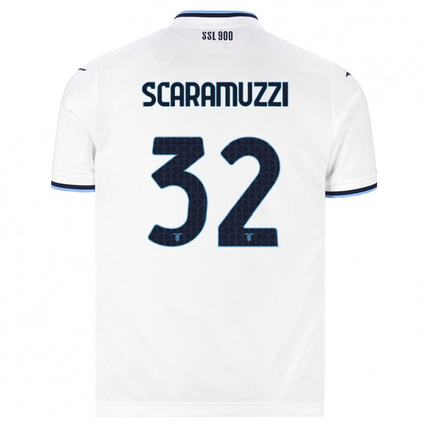 Danxen Kvinder Chiara Scaramuzzi #32 Hvid Marineblå Udebane Spillertrøjer 2026/27 Trøje T-Shirt