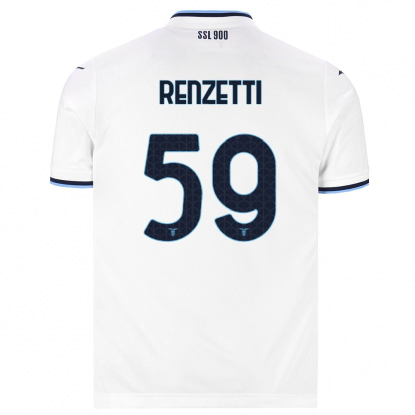 Danxen Kvinder Davide Renzetti #59 Hvid Marineblå Udebane Spillertrøjer 2026/27 Trøje T-Shirt