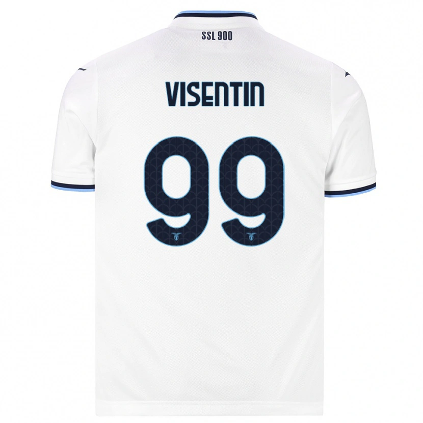 Danxen Kvinder Noemi Visentin #99 Hvid Marineblå Udebane Spillertrøjer 2026/27 Trøje T-Shirt