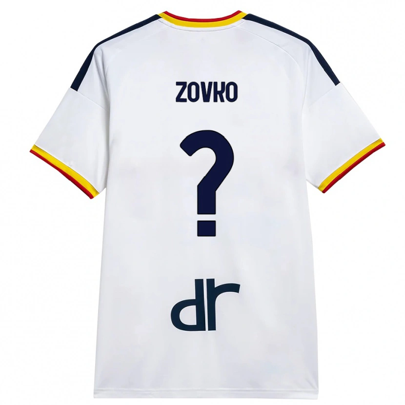 Danxen Kvinder Andrej Zovko #0 Hvid Gul Rød Udebane Spillertrøjer 2026/27 Trøje T-Shirt