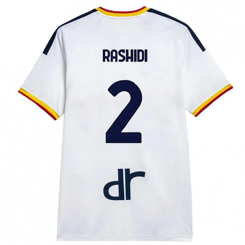 Danxen Kvinder William Rashidi #2 Hvid Gul Rød Udebane Spillertrøjer 2026/27 Trøje T-Shirt