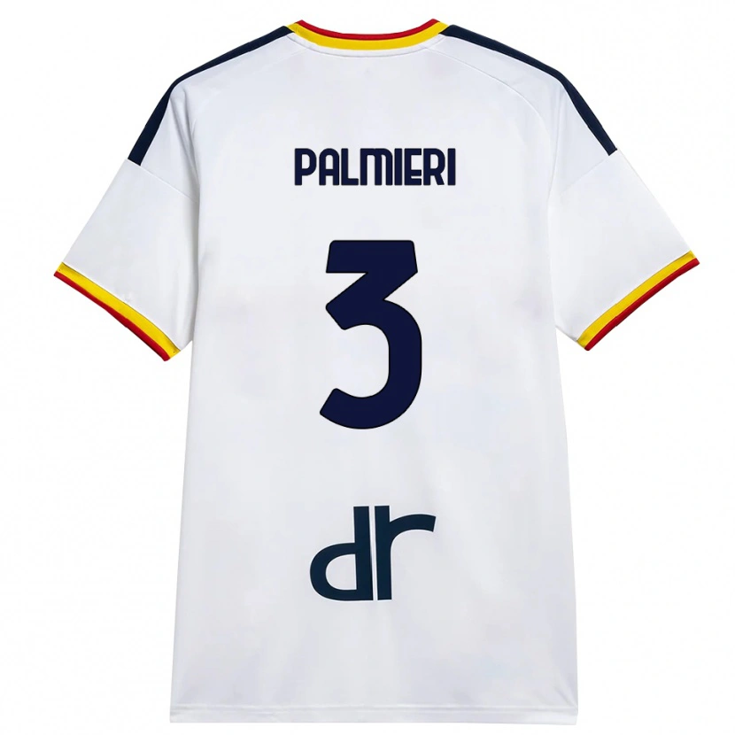 Danxen Kvinder Andrea Palmieri #3 Hvid Gul Rød Udebane Spillertrøjer 2026/27 Trøje T-Shirt
