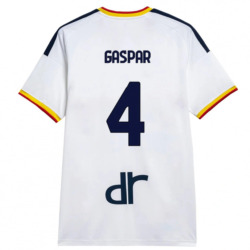 Danxen Kvinder Kialonda Gaspar #4 Hvid Gul Rød Udebane Spillertrøjer 2026/27 Trøje T-Shirt