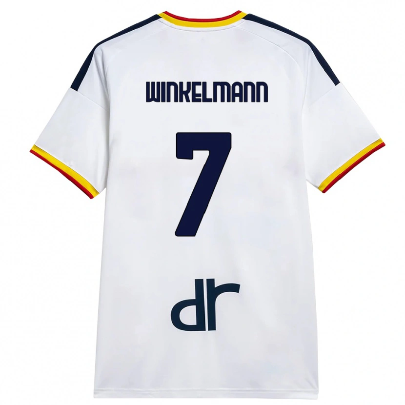Danxen Kvinder Till Winkelmann #7 Hvid Gul Rød Udebane Spillertrøjer 2026/27 Trøje T-Shirt