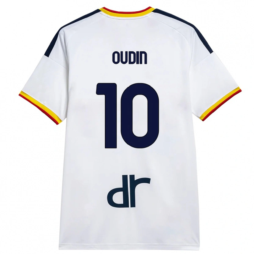 Danxen Kvinder Rémi Oudin #10 Hvid Gul Rød Udebane Spillertrøjer 2026/27 Trøje T-Shirt