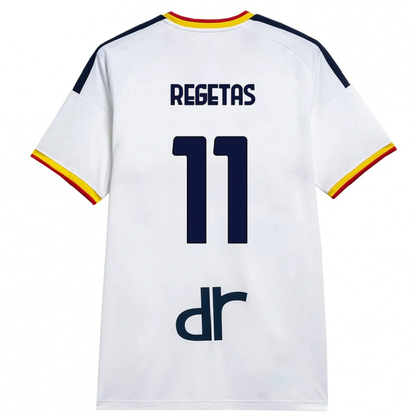 Danxen Kvinder Domagoj Regetas #11 Hvid Gul Rød Udebane Spillertrøjer 2026/27 Trøje T-Shirt