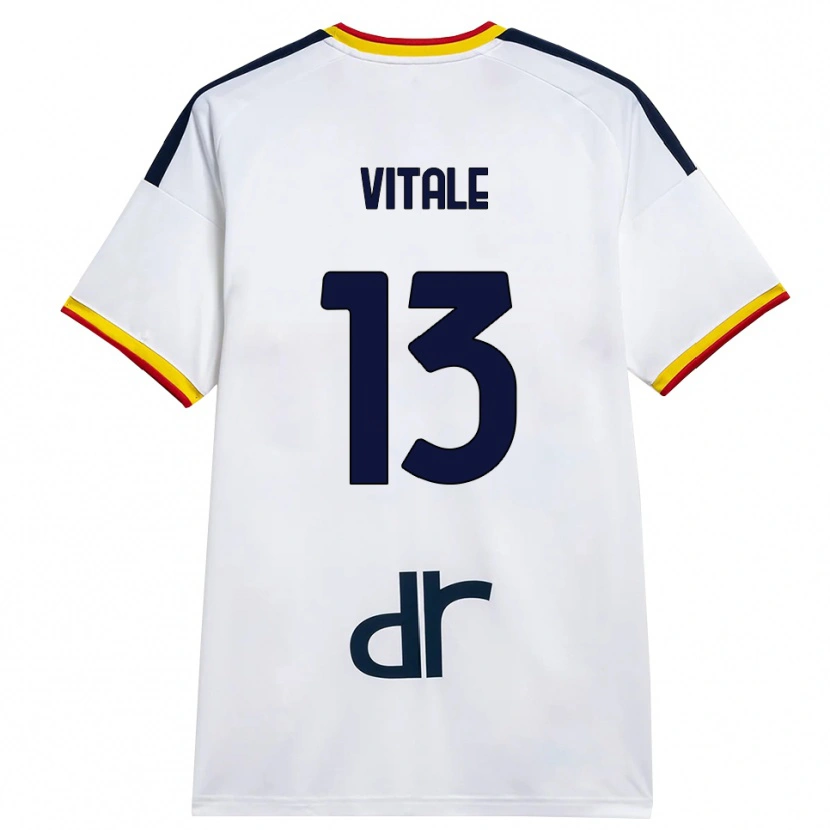 Danxen Kvinder Leonardo Vitale #13 Hvid Gul Rød Udebane Spillertrøjer 2026/27 Trøje T-Shirt