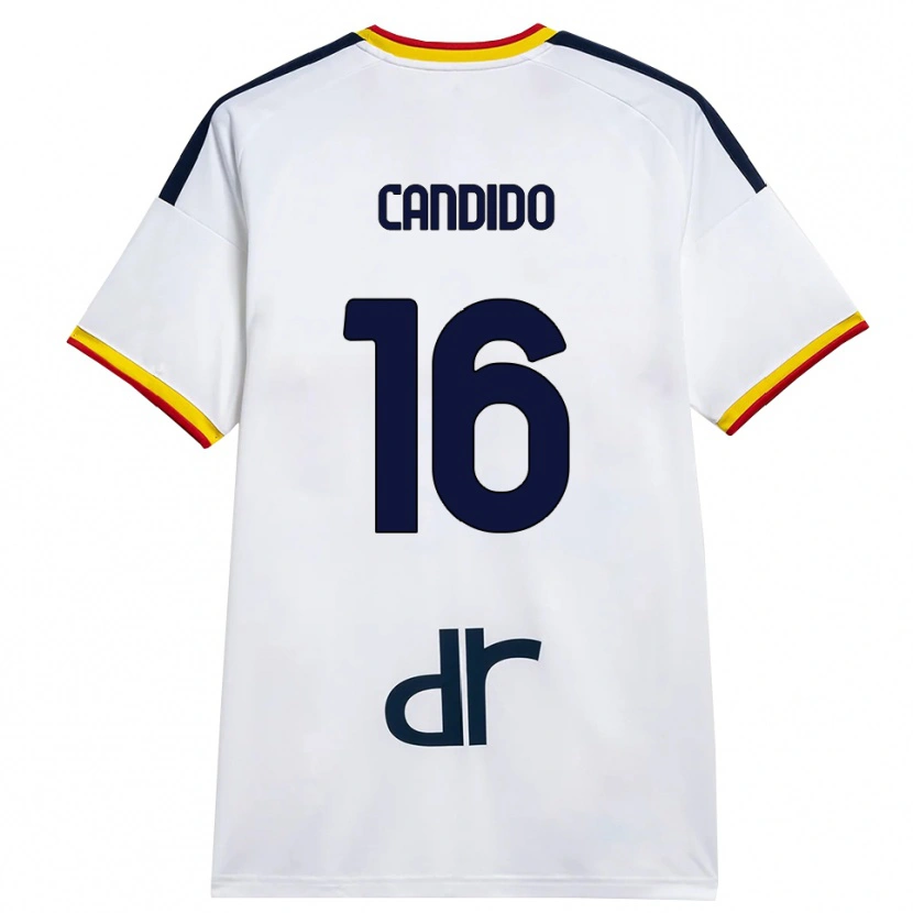 Danxen Kvinder Filippo Candido #16 Hvid Gul Rød Udebane Spillertrøjer 2026/27 Trøje T-Shirt