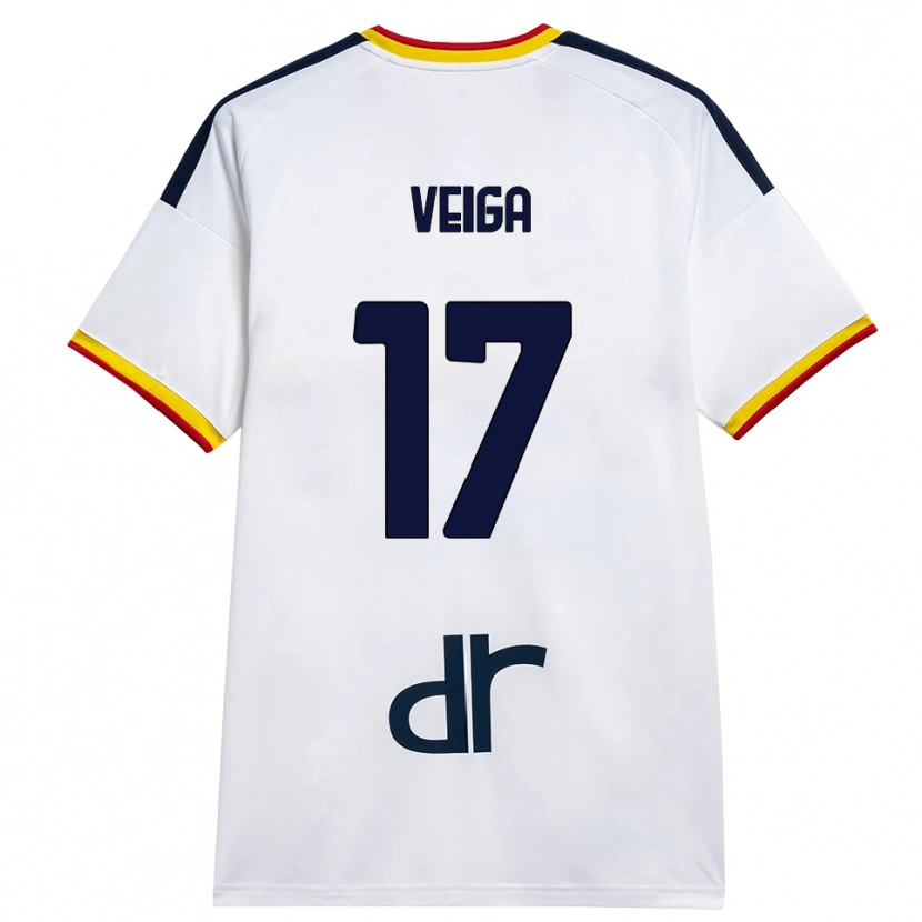 Danxen Kvinder Danilo Veiga #17 Hvid Gul Rød Udebane Spillertrøjer 2026/27 Trøje T-Shirt